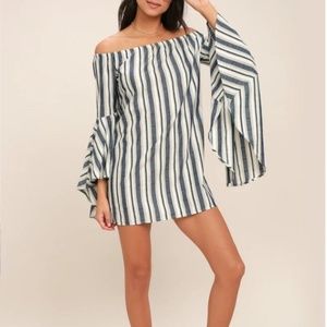 Lulus Along the Tides Navy Blue Dress